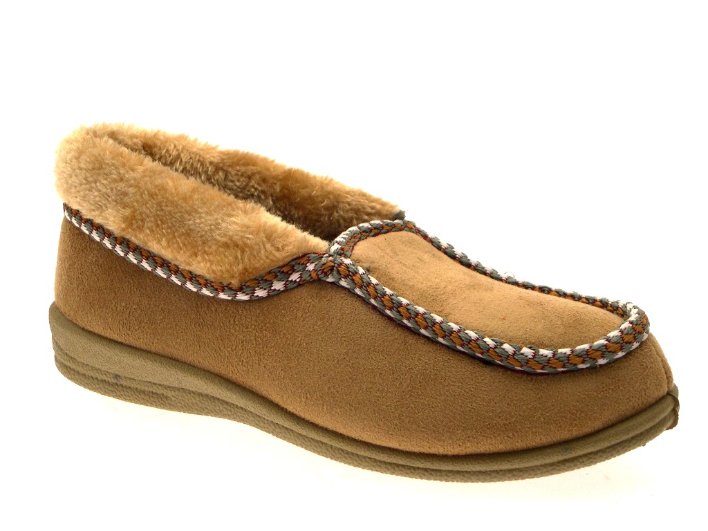 Fur Lined Womens Moccasin Slippers Boots Moccasins Faux Suede Ladies 