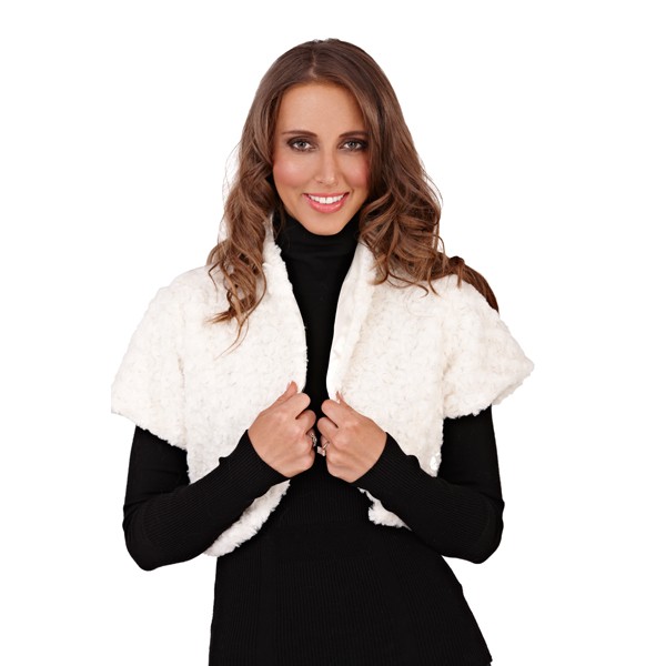 WOMENS LADIES FAUX FUR SHRUG BRIDAL CAPE CROPPED COAT WRAP WINTER WARM SIZE 814 eBay