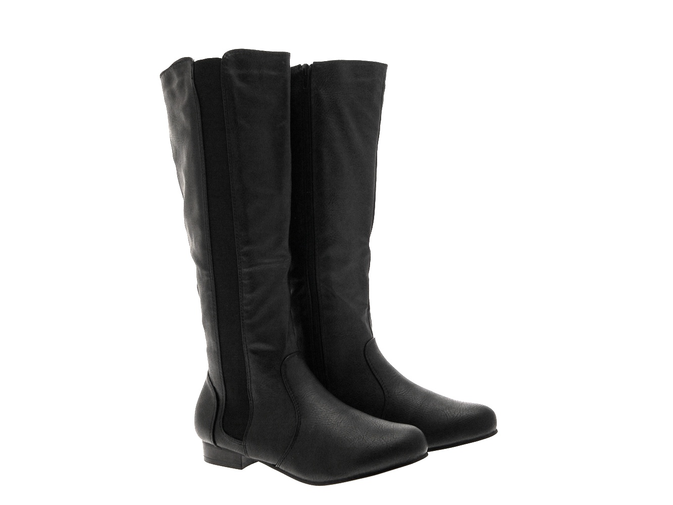 knee high flat boots wide fit