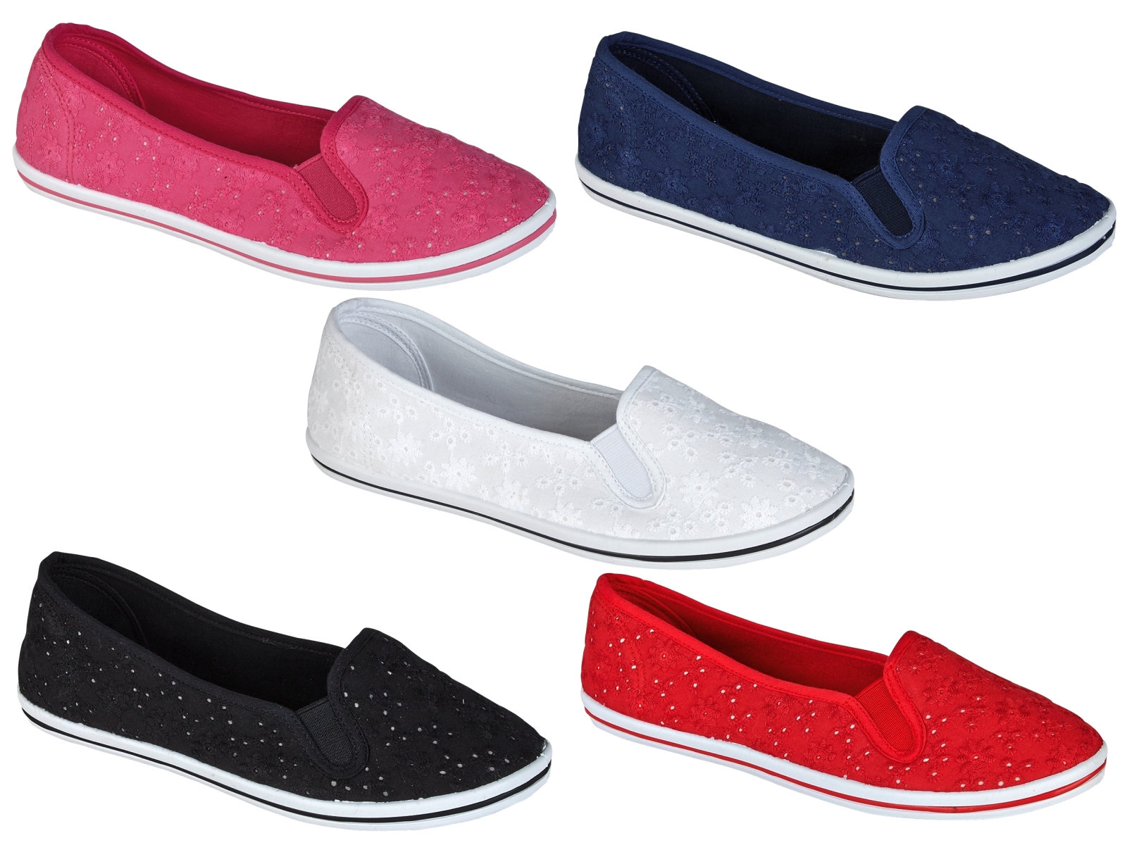 ladies canvas slip on shoes