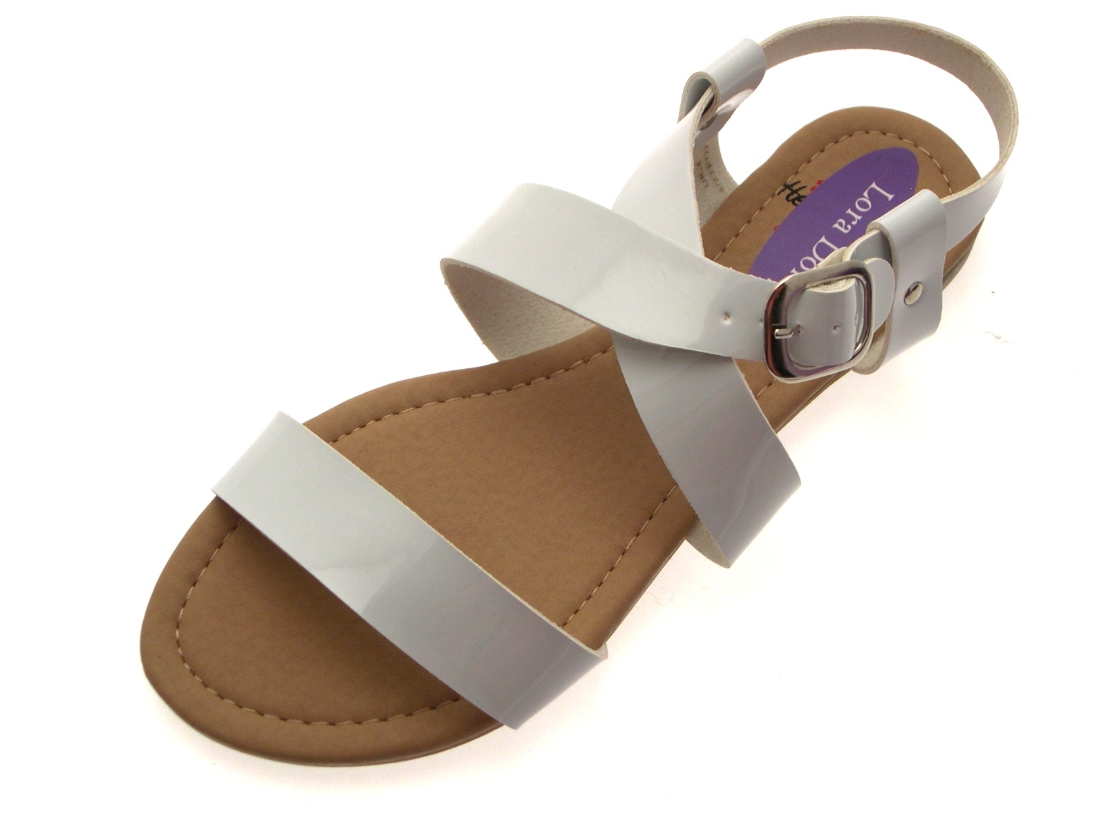 patent flat sandals