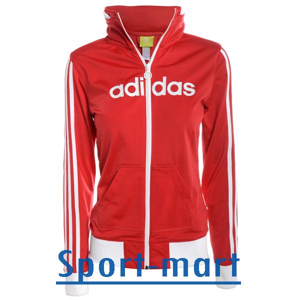 adidas track jacket women's red