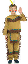 View Item Child Age 8-10 Years Indian Chief Squaw Fancy Dress Costume Kids Boys Male