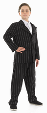 View Item Child Gangster Suit Fancy Dress Mobster Costume 20s Bugsy Malone Kids Boys Male
