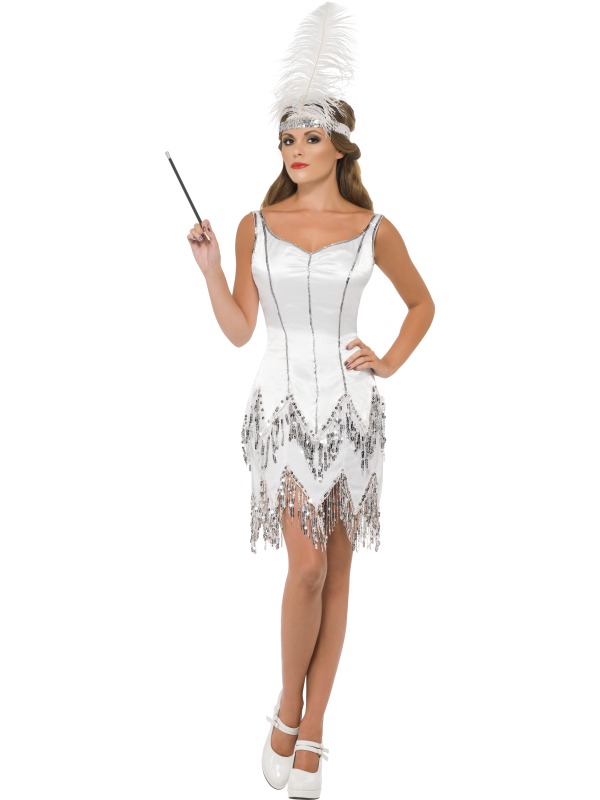 Adult Fringe Flapper Dazzle Fancy Dress Costume Sexy 20s Ladies Womens