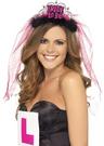 View Item Adult Black Bride To Be Tiara With Veil Fancy Dress Hen Night Party Ladies