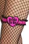 View Item Adult Bride To Be Garter, Pink With Black Lace Fancy Dress Hen Night Party