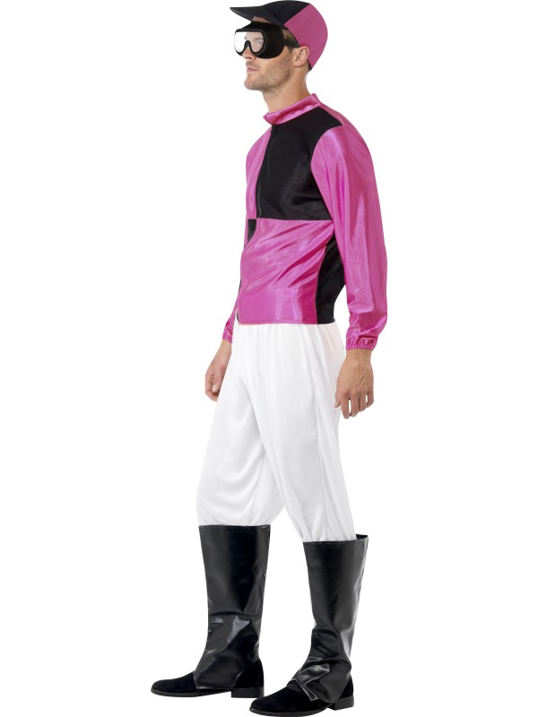 Adult Medium Jockey Costume New Fancy Dress Costume Sport Horse Racing
