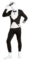 View Item Adult 2nd Skin Tuxedo Fancy Dress Butler Waiter Full Body Suit Mens Gents Male