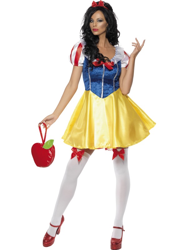 Adult Snow White Fairy Tale Fancy Dress Costume Sexy Ladies Womens Female