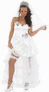 View Item Adult Gypsy Bride Fancy Dress Costume Sexy Wedding Hen Night Party Ladies Womens