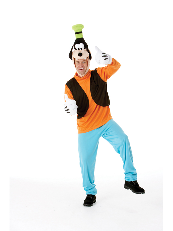 Adult Disney Cartoon Goofy Dog Fancy Dress Costume Mens Gents eBay