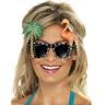 View Item Adult Hawaiian Specs Fancy Dress Glasses Shades Luau Flamingo Palm Tree