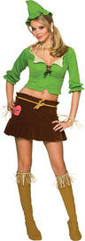 View Item Adult Ladies 6-8 Sexy Scarecrow Fancy Dress Wizard Oz Costume (Small)