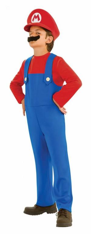 Child Age 3-4 Years Super Mario Brothers Fancy Dress Nintendo Costume (Small)