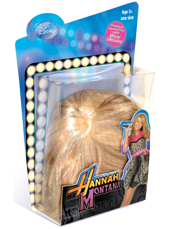 Child Licensed HANNAH MONTANA CONCERT WIG Fancy Dress Costume Disney Kids girls