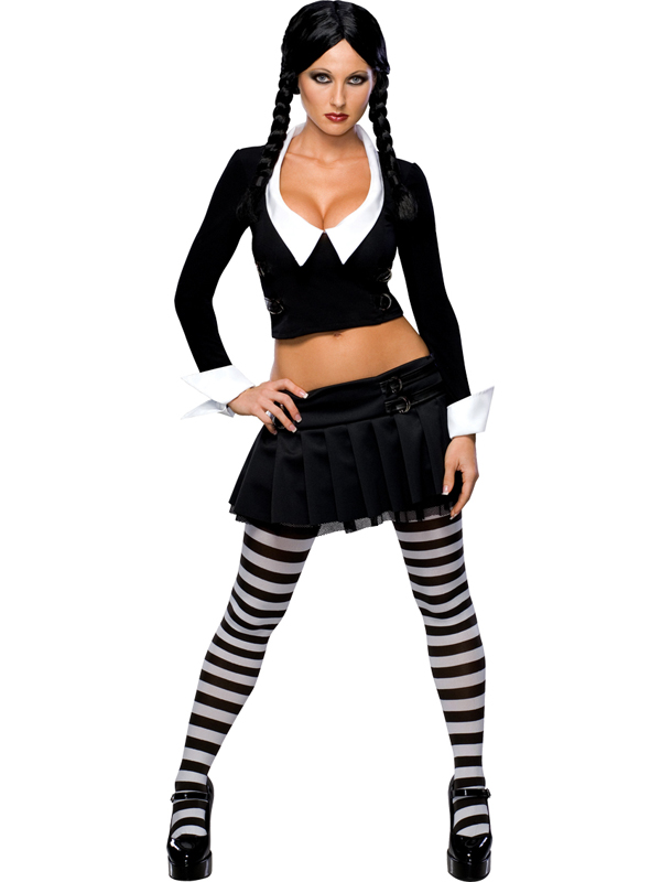 Adult-Wednesday-Addams-Adams-Family-Fancy-Dress-Costume-Ladies-Female-BN