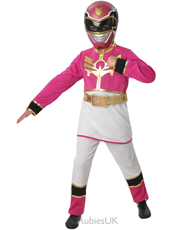 Power Rangers Pink Ranger Outfit Fancy Dress Costume Superhero 