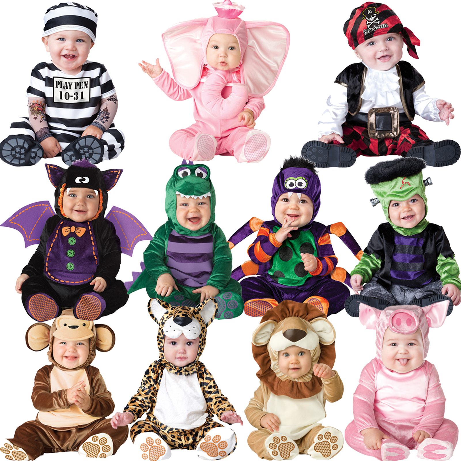 Baby Halloween Fancy Dress Up Costume Outfit Animal Boy Girls Babygrow