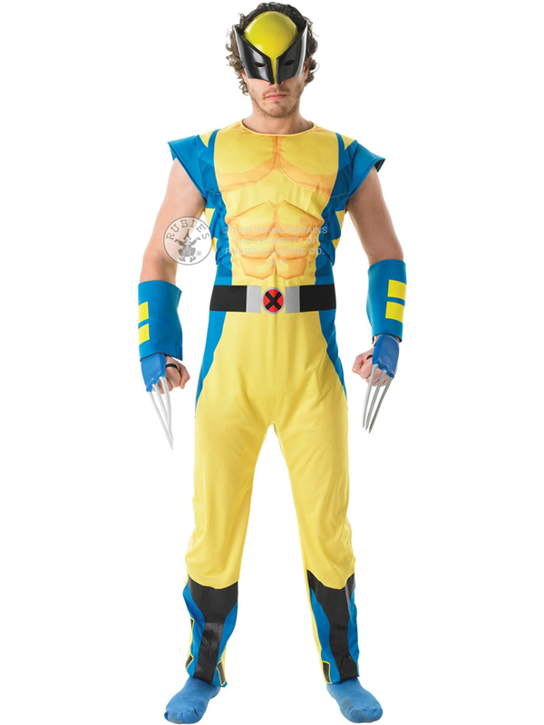Adult Marvel Deluxe Wolverine Fancy Dress Costume Halloween Superhero X