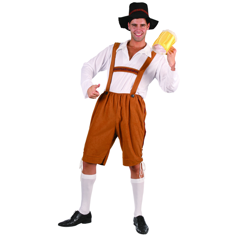 Mens German Bavarian Oktoberfest Ladies Beer Maid Fancy Dress Costume Lederhosen