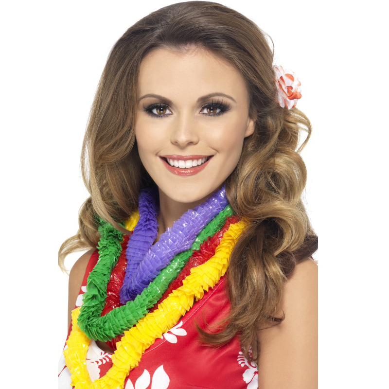 Adult Womens Mens Hawaiian Accessories Hula Garland Lei Kit Fancy Dress