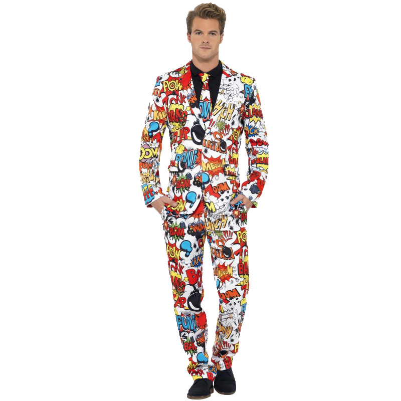 Mens Stand Out Suits Stag Do Party New Comedy Funny Fancy Dress Costume Outfit - Picture 18 of 31