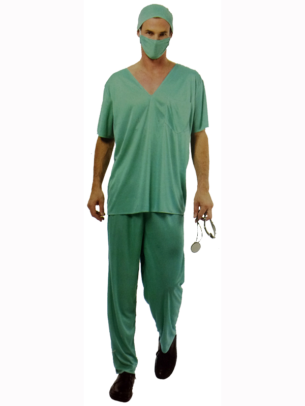 Doctor Fancy Dress Scrubs Suit Surgeon Costume ER Outfit Uniform Vet