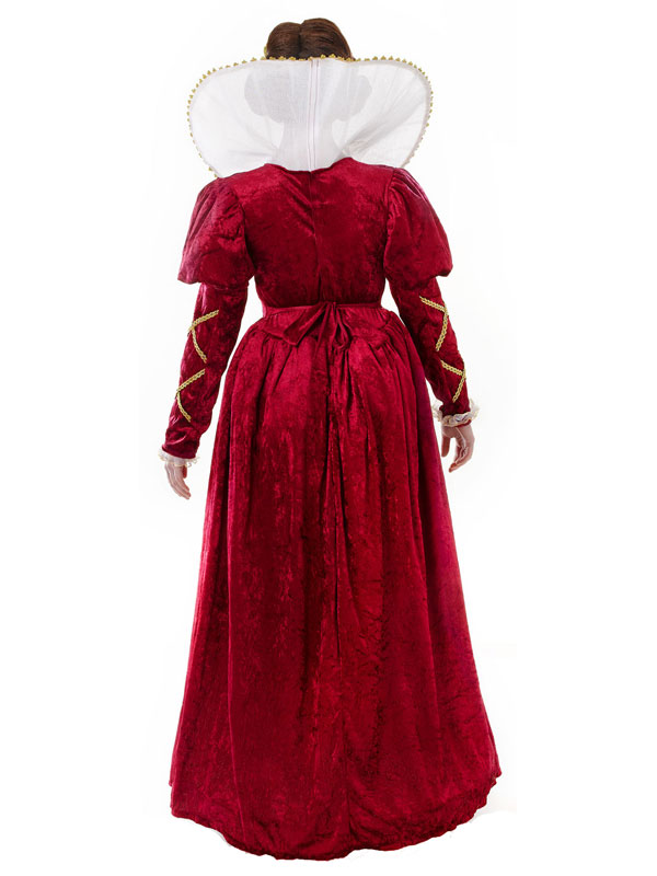 Adult Queen Elizabeth Costume Tudor Blackadder Ladies Womens Fancy