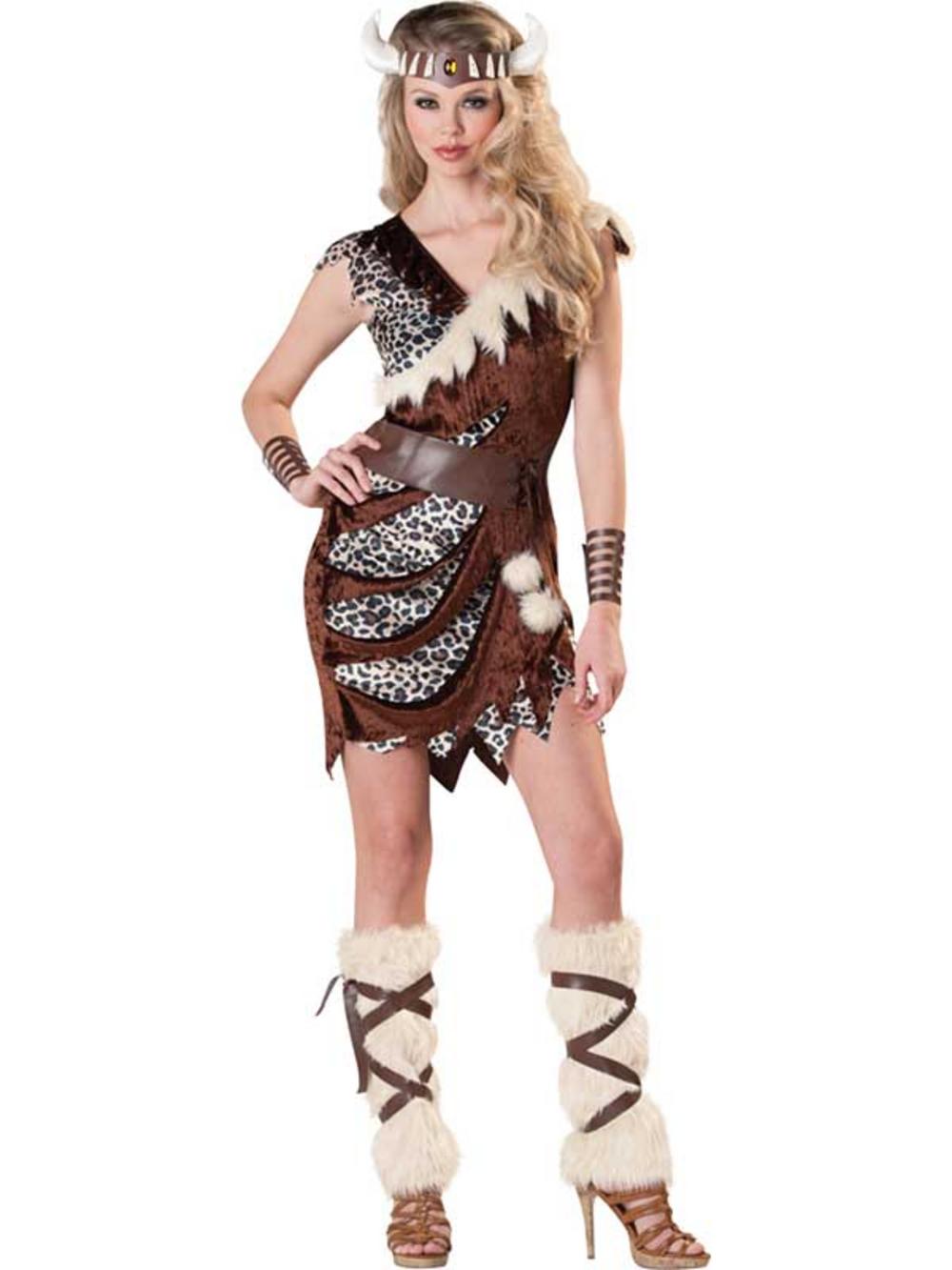 barbarian prehistoric cavewoman costume adults womens old hippy christmas