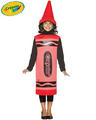 View Item Age 7-10 Yrs Crayola Crayon Fancy Dress Costume Red