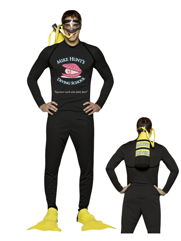 Adult Men's Scuba Swim Mike Hunts Diving School Costume Std Fancy Dress BN eBay