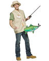View Item Adult Catch of the Day Fishing  Fisherman Fancy Dress Humour Costume STD