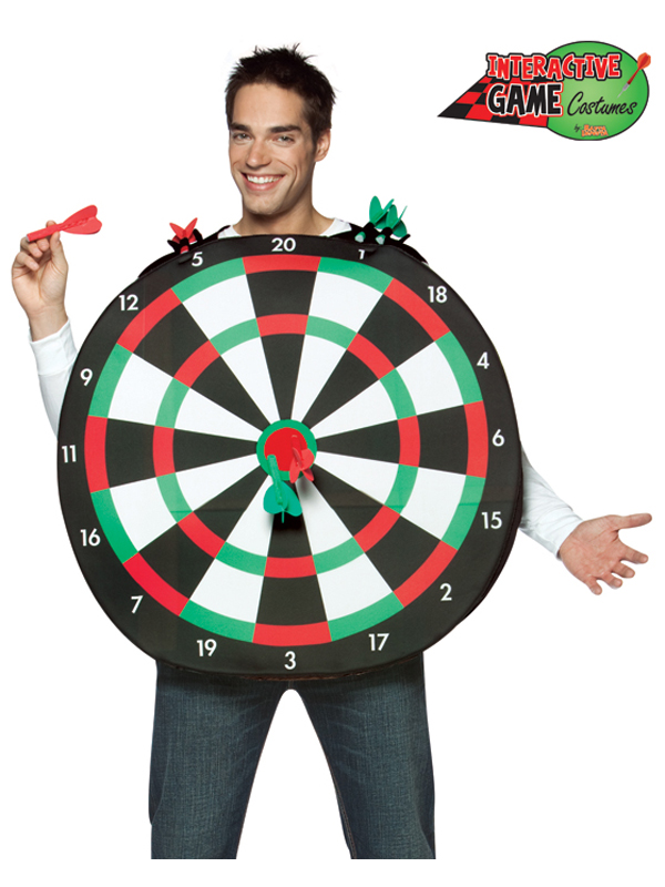 Adult Mens Dartboard Sport Bullseye Fancy Dress Costume Funny Stag