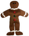 View Item Adult Gingerbread Ginger Bread Man Fancy Dress Christmas Fairytale Costume STD