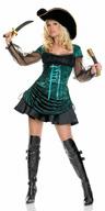 View Item Adult Ladies Size 8-10 Sexy Treasure Pirate Fancy Dress Caribbean Costume S-M