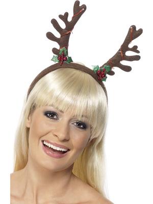 Christmas Flashing Antlers Fancy Dress Novelty Headwear