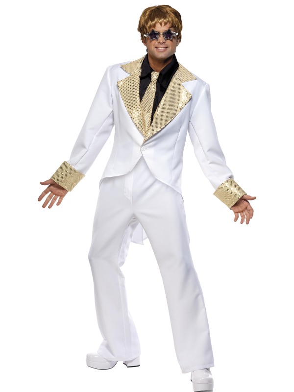 Adult 70s Rocket Man Fancy Dress Rock Star Elton John Costume