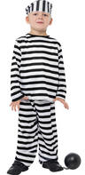 View Item Child Prisoner Boy Fancy Dress Costume Striped Convict Jail Inmate Kids Boys