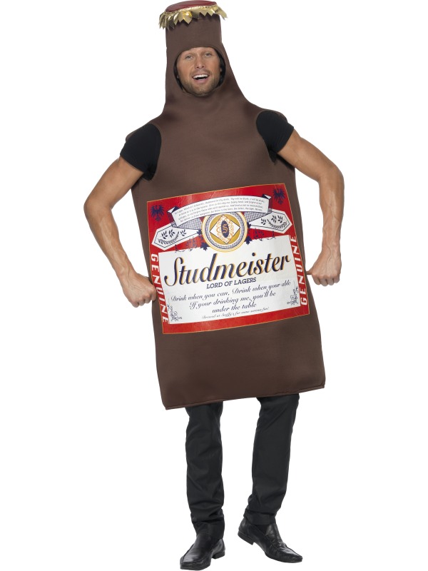 BEER DRINK BOTTLE FUNNY STAG FANCY DRESS COSTUME OUTFIT PARTY