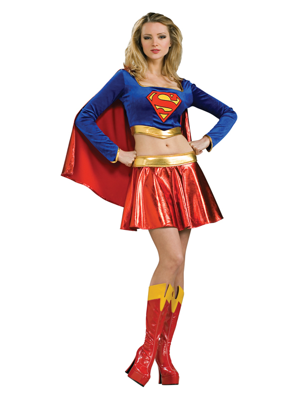 Adult Super Sexy Supergirl Fancy Dress Costume Ladies Womens Female 