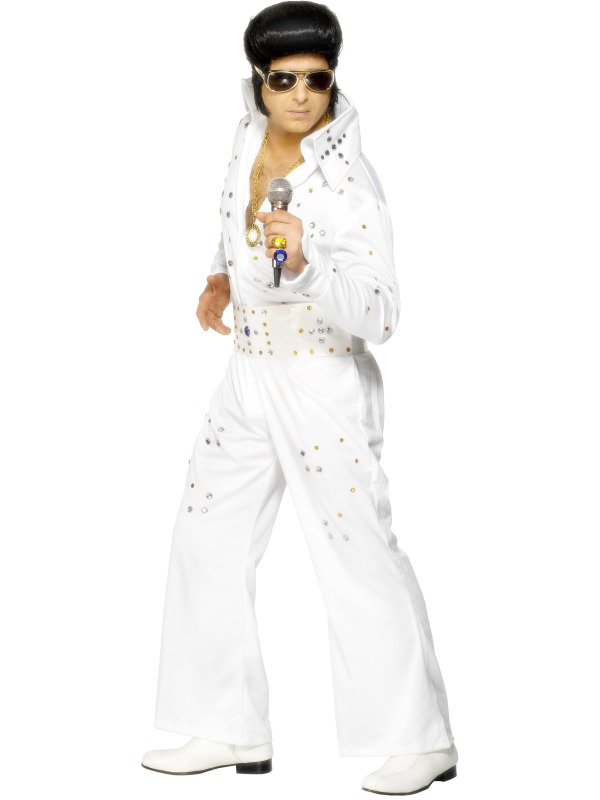 Adult Licensed Elvis Presley Vegas Pop Star Fancy Dress Costume 60s 70s Mens Bn Ebay 0525