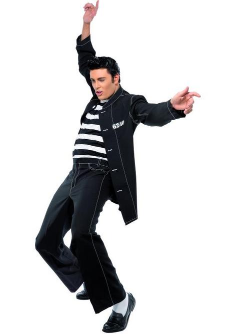 Adult Elvis Jailhouse Rock Medium Fancy Dress Costume Buy ...