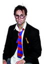 View Item Red and Blue School Tie Fancy Dress Costume Accessory