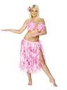 View Item Adult Hawaiian Pink Grass Skirt Fancy Dress Costume 