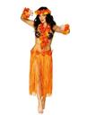View Item Adult Hawaiian Orange Grass Skirt Fancy Dress Costume 