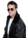 View Item Adult Gold Frame Aviator Pilot 80s Eighties Sun Glasses Shades Fancy Dress Mens