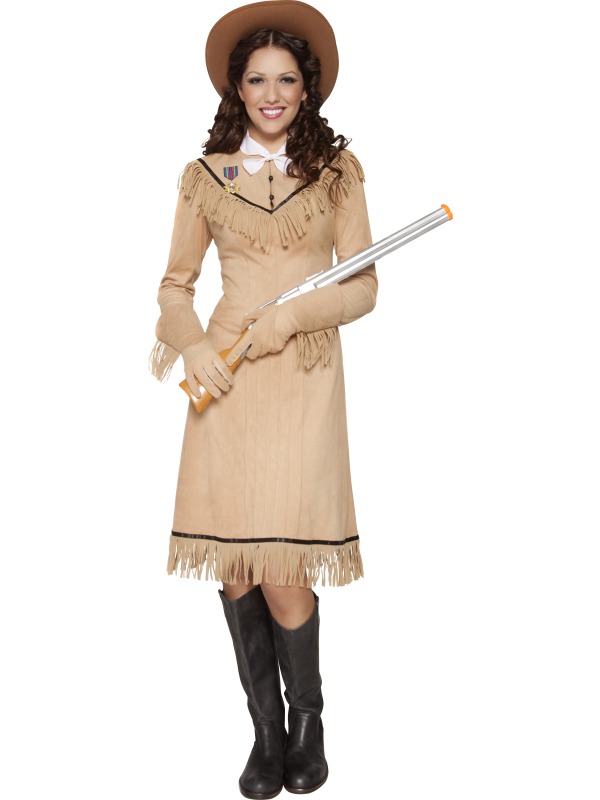 Adult Western Annie Oakley Wild West Fancy Dress Costume Ladies Women