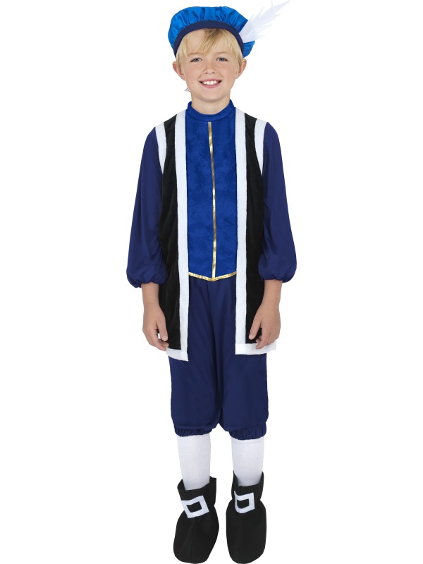 Child Tudor Boy Fancy Dress Party Costume Medieval Shakespeare Romeo