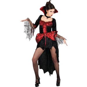 Adult UK Size 14-16 Burlesque Vamp Fancy Dress Halloween Costume (Medium)